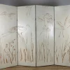 Pamono Vintage Italian Four-Panel Wooden Screen, 1950s> Room Dividers & Screens
