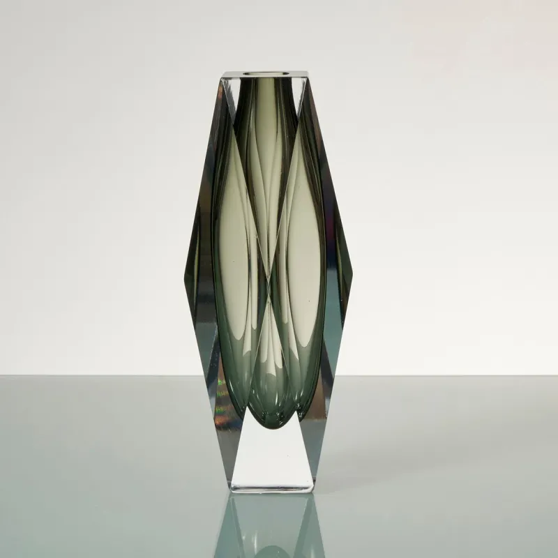 Hot Pamono Vintage Italian Geometric Murano Glass Vase, 1970s