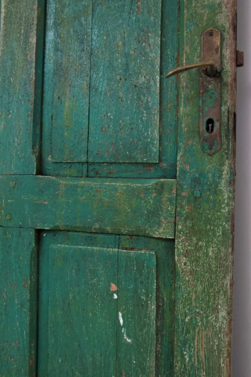 Clearance Pamono Vintage Italian Green Wooden Door, Capri, 1960s