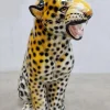 Sale Pamono Vintage Italian Handmade Ceramic Leopard Cheetah Sculpture