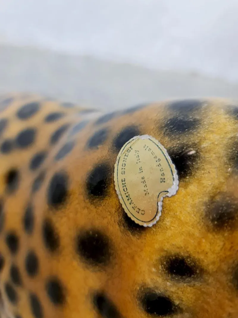 Sale Pamono Vintage Italian Handmade Ceramic Leopard Cheetah Sculpture