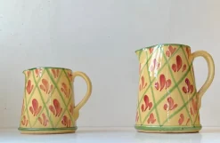 Pamono Vintage Italian Hand-Painted Pottery Jugs from Lamas, Set of 2> Bottles, Carafes & Jugs