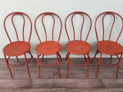 Pamono Vintage Italian Iron Garden Chairs, 1950s, Set of 4><noscript><img width=