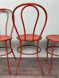Pamono Vintage Italian Iron Garden Chairs, 1950s, Set of 4><noscript><img width=