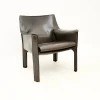 Discount Pamono Vintage Italian Leather CAB Armchair attributed to Mario Bellini for Cassina, 1970s