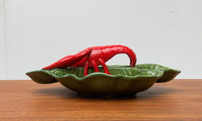 Pamono Vintage Italian Lobster Pottery Bowl Sculpture> Serving Dishes