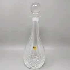 Pamono Vintage Italian Mid-Century Crystal Decanter with 6 Crystal Glasses, 1960s, Set of 7