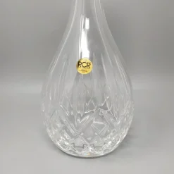 Pamono Vintage Italian Mid-Century Crystal Decanter with 6 Crystal Glasses, 1960s, Set of 7