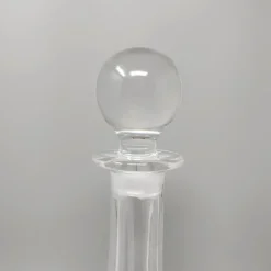 Pamono Vintage Italian Mid-Century Crystal Decanter with 6 Crystal Glasses, 1960s, Set of 7