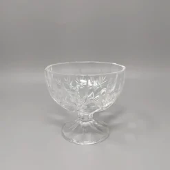 Pamono Vintage Italian Mid-Century Crystal Decanter with 6 Crystal Glasses, 1960s, Set of 7