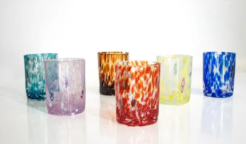 New Pamono Vintage Italian Murano Glass Water Glasses by Maryana Iskra Verres for Ribes, Set of 6