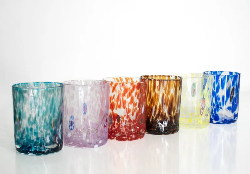New Pamono Vintage Italian Murano Glass Water Glasses by Maryana Iskra Verres for Ribes, Set of 6