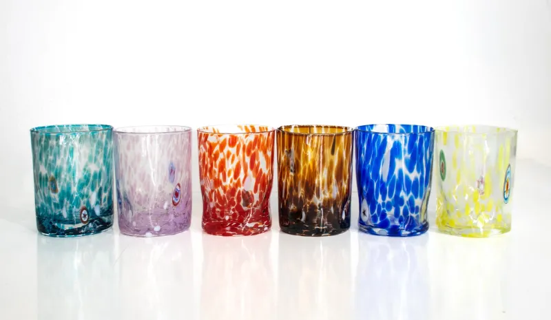 New Pamono Vintage Italian Murano Glass Water Glasses by Maryana Iskra Verres for Ribes, Set of 6