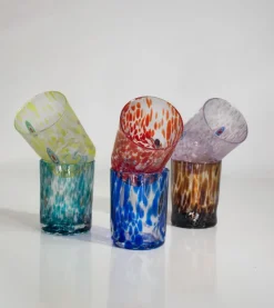 New Pamono Vintage Italian Murano Glass Water Glasses by Maryana Iskra Verres for Ribes, Set of 6