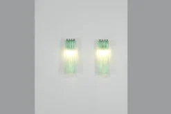 New Pamono Vintage Italian Murano Glass Wall Sconces, 1960s, Set of 2