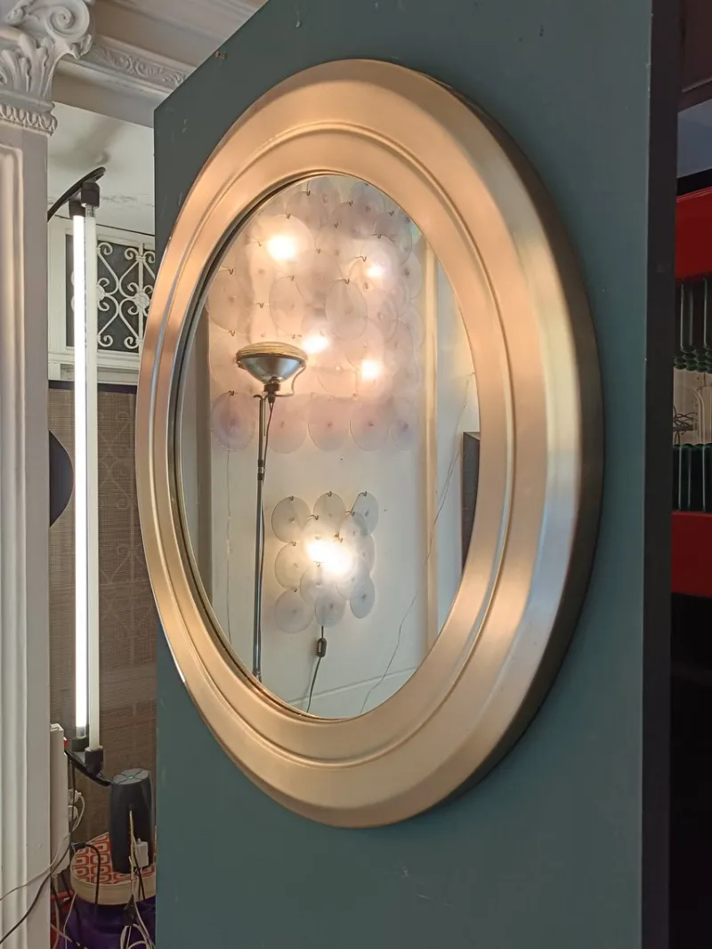 Outlet Pamono Vintage Italian Narciso Wall Round Mirror by Sergio Mazza for Artemide, 1970s