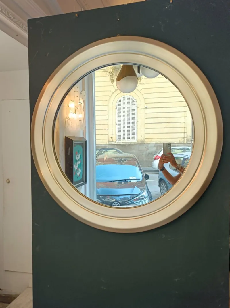 Outlet Pamono Vintage Italian Narciso Wall Round Mirror by Sergio Mazza for Artemide, 1970s