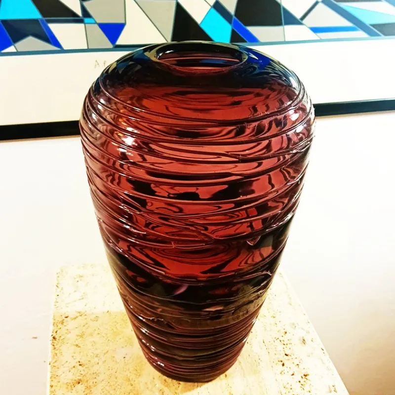 Pamono Vintage Italian Purple Vase in Murano Glass, 1970s> Vases