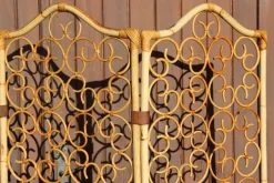 Pamono Vintage Italian Rattan Screen with 3 Leaves, 1960s><noscript><img width=