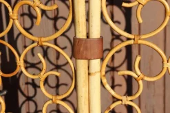 Pamono Vintage Italian Rattan Screen with 3 Leaves, 1960s><noscript><img width=