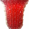 New Pamono Vintage Italian Red Murano Glass Vase from Barovier & Toso, 1955