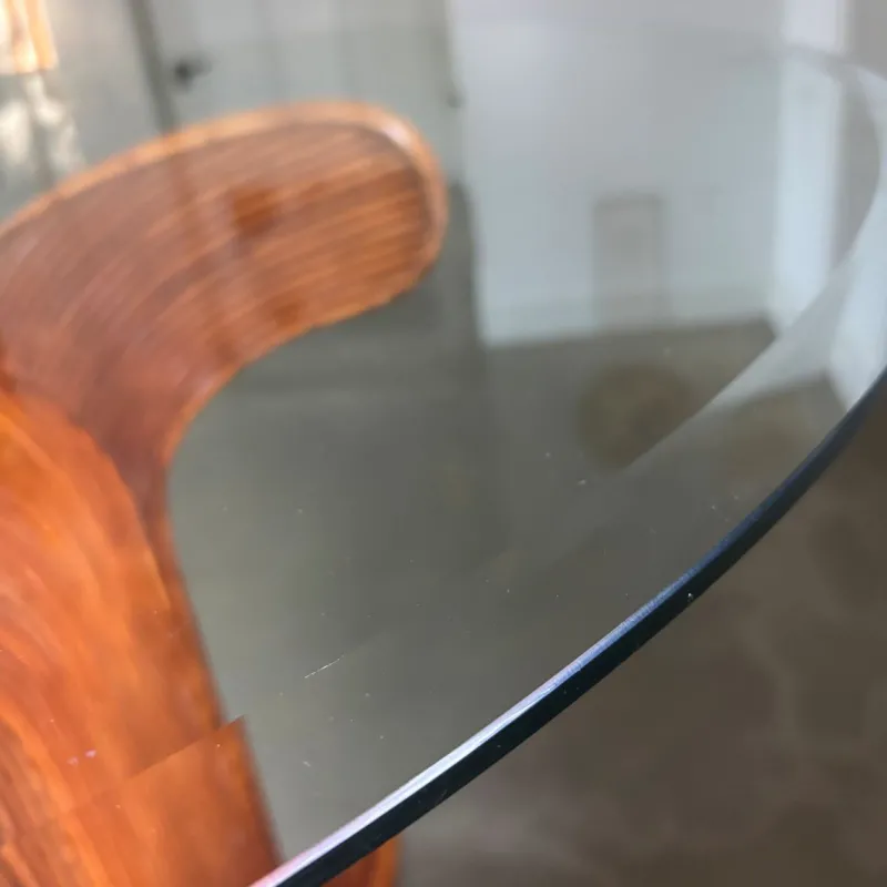 New Pamono Vintage Italian Round Dining Table from Vivai Del Sud, 1970s