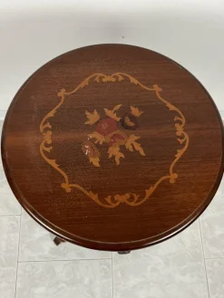Pamono Vintage Italian Round Table with Drawer, 1980s><noscript><img width=