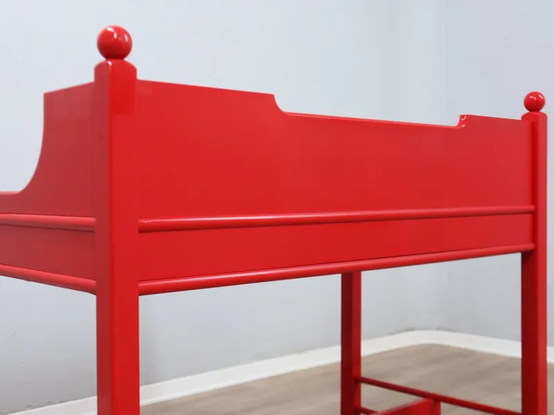 Outlet Pamono Vintage Italian Rustic Red Lacquered Writing Desk, 1960s