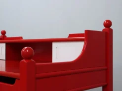 Outlet Pamono Vintage Italian Rustic Red Lacquered Writing Desk, 1960s