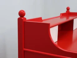 Outlet Pamono Vintage Italian Rustic Red Lacquered Writing Desk, 1960s