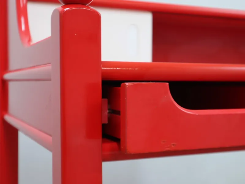 Outlet Pamono Vintage Italian Rustic Red Lacquered Writing Desk, 1960s