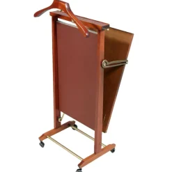 Pamono Vintage Italian Servomuto Valet Trouser Press in Walnut by Fratelli Reguitti> Racks, Hooks & Valets