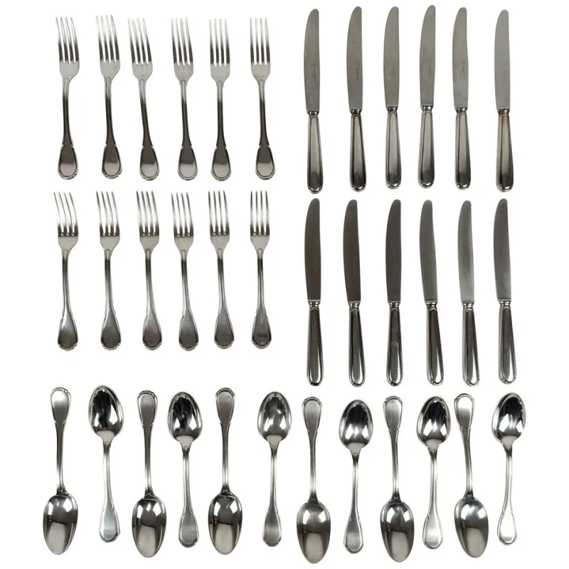 Pamono Vintage Italian Silver-Plated Cutlery Set Mod Baroque from Sambonet, 1960s, Set of 36> Cutlery & Serving Utensils