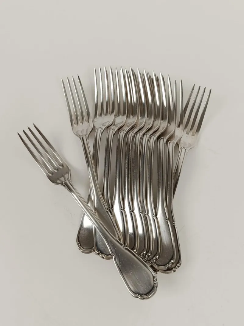 Pamono Vintage Italian Silver-Plated Cutlery Set Mod Baroque from Sambonet, 1960s, Set of 36> Cutlery & Serving Utensils