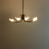 Pamono Vintage Italian Spider Chandelier with Frosted Shades, 1970s