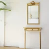 Best Pamono Vintage Italian Style Console Table with Mirror in Giltwood, 1960s, Set of 2