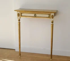 Best Pamono Vintage Italian Style Console Table with Mirror in Giltwood, 1960s, Set of 2