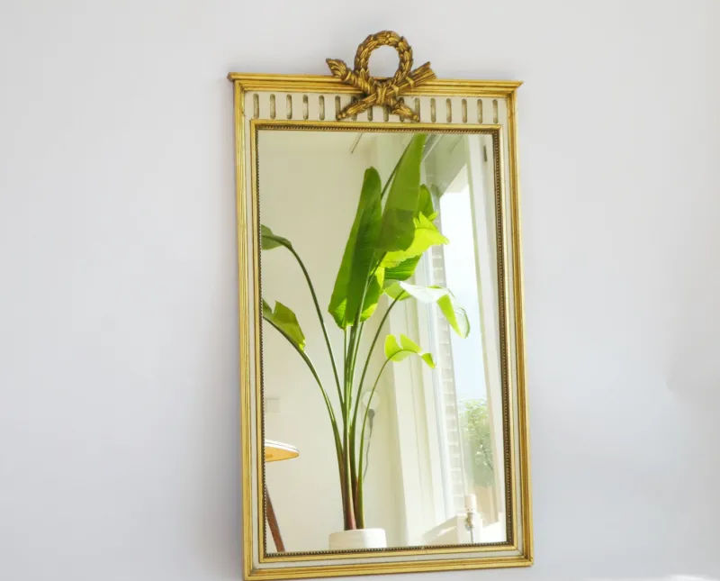 Best Pamono Vintage Italian Style Console Table with Mirror in Giltwood, 1960s, Set of 2