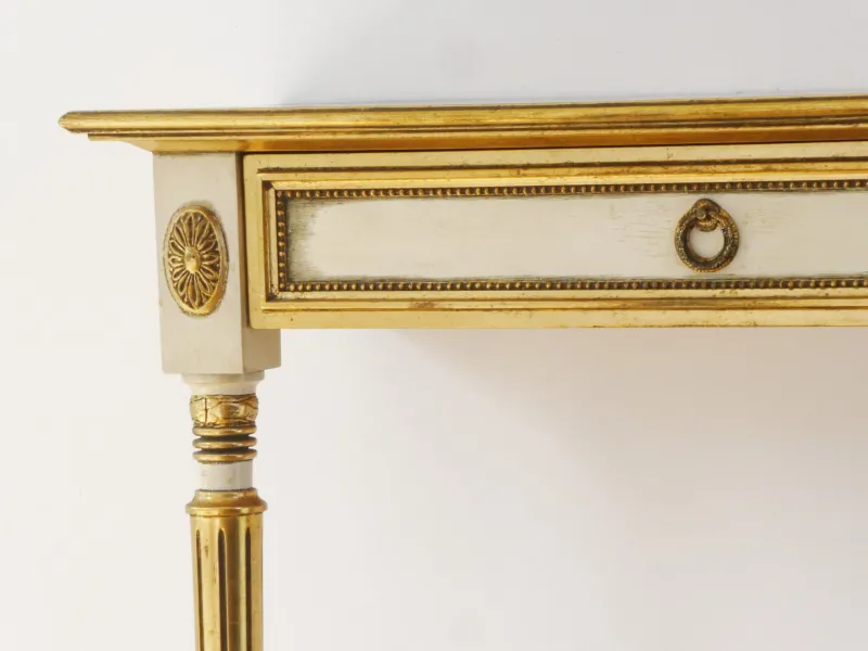 Best Pamono Vintage Italian Style Console Table with Mirror in Giltwood, 1960s, Set of 2