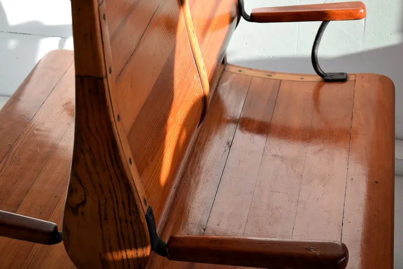 Pamono Vintage Italian Train Bench, 1920s> Benches
