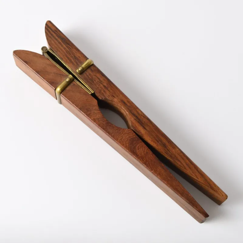 Pamono Vintage Italian Walnut and Brass Nutcracker, 1970s> Cutlery & Serving Utensils
