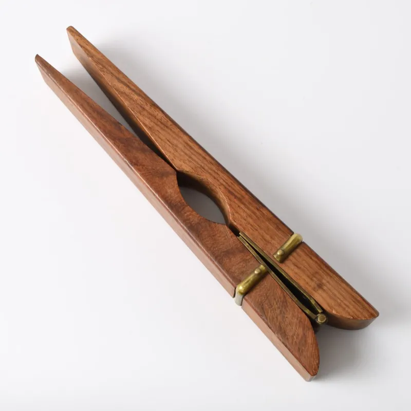 Pamono Vintage Italian Walnut and Brass Nutcracker, 1970s> Cutlery & Serving Utensils