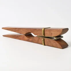 Pamono Vintage Italian Walnut and Brass Nutcracker, 1970s><noscript><img width=