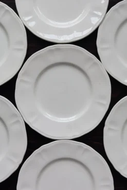Pamono Vintage Ivory Earthenware Dessert Plates by Marli Fretwork, 1980s, Set of 10><noscript><img width=