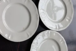 Pamono Vintage Ivory Earthenware Dessert Plates by Marli Fretwork, 1980s, Set of 10><noscript><img width=