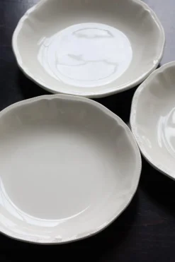 Clearance Pamono Vintage Ivory Earthenware Soup Plates by Marli Fretwork, 1980s, Set of 10