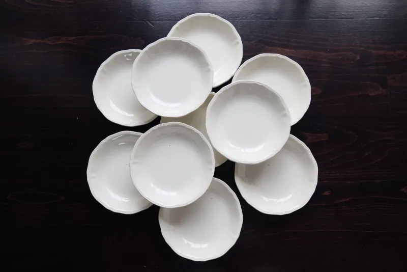 Clearance Pamono Vintage Ivory Earthenware Soup Plates by Marli Fretwork, 1980s, Set of 10