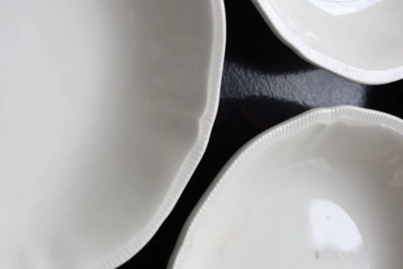 Clearance Pamono Vintage Ivory Earthenware Soup Plates by Marli Fretwork, 1980s, Set of 10