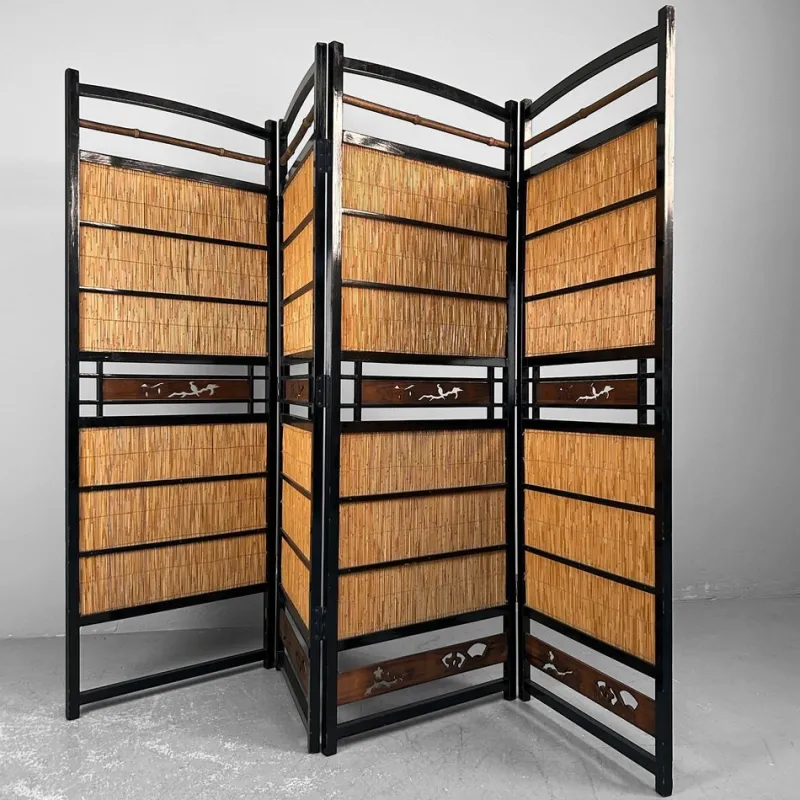 Pamono Vintage Japanese Folding Screen, 1960s> Room Dividers & Screens