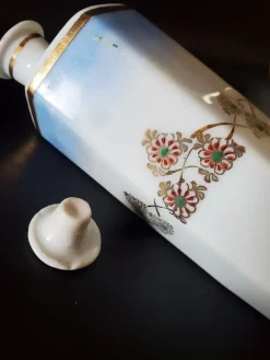 Pamono Vintage Japanese Murani Sake Set with Whistling Bird Decanter, Geisha Cups and Long Tray, 1920s, Set of 10><noscript><img width=